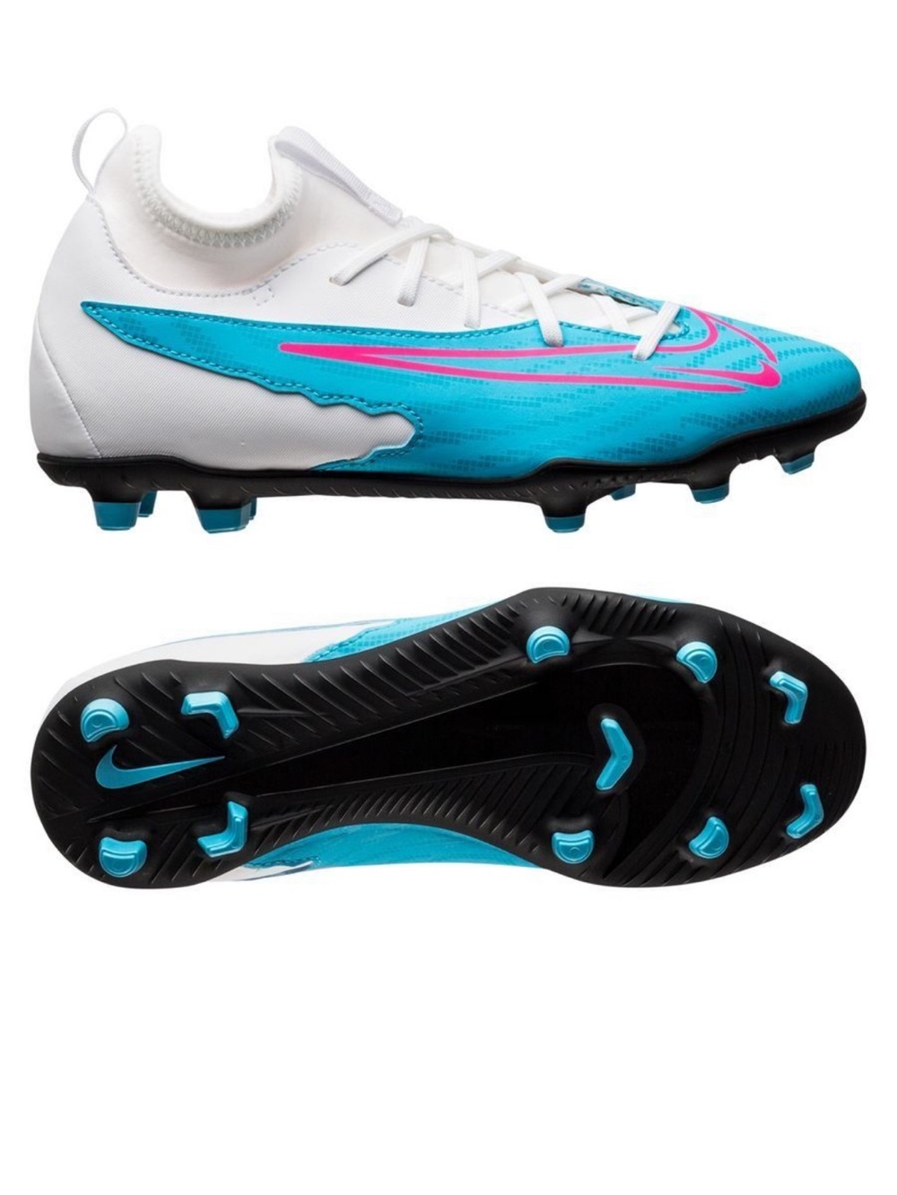 NIKE PHANTOM GX CLUB DF MG BLAST - BALTIC BLUE/PINK BLAST soccer cleats KIDS 2 y